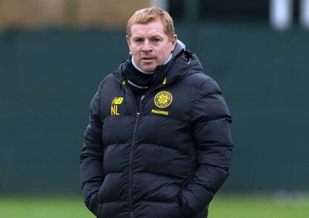 Celtic manager Neil Lennon supervises training ahead of the game at Kilmarnock. Picture: Alan Harvey/SNS