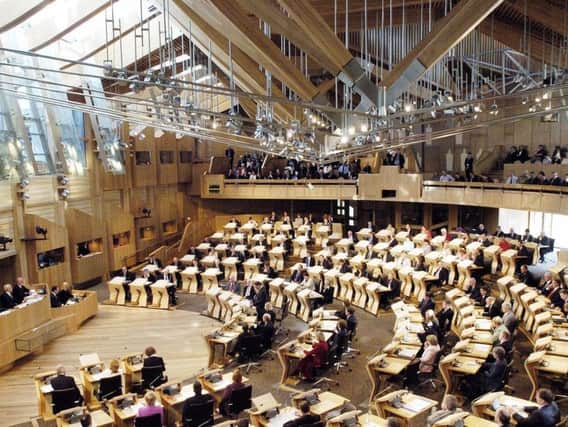 Unionist protesters targeted Holyrood today