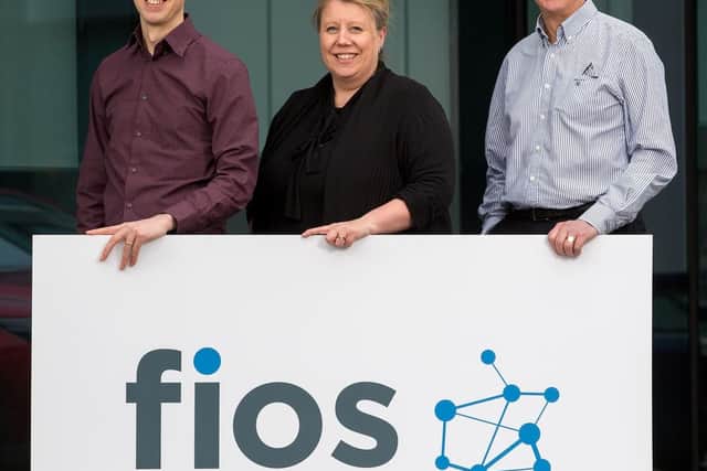 From left: technical director Max Bylesj, CEO Sarah Lynagh, and finance director Martin Ramsay. Picture: Robert Perry.
