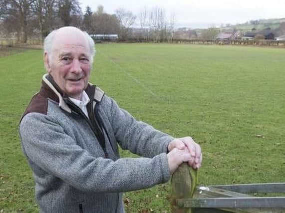 Len Ainslie at the field overlooked by his home in Melrose, where St Marys School is considering installing an inflatable sports hall.