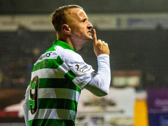 Leigh Griffiths aimed his celebration at Kris Boyd. Picture: SNS