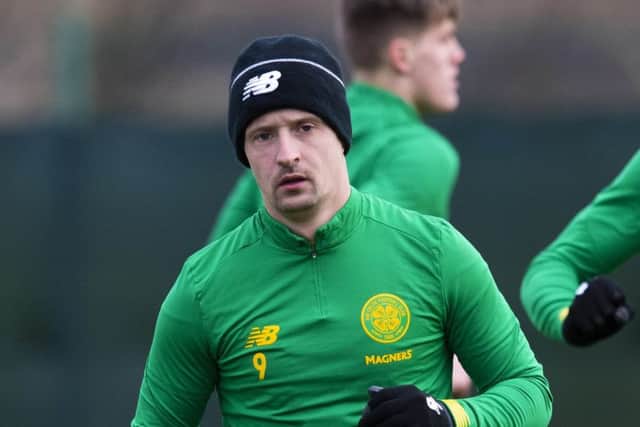 Leigh Griffiths has returned to the Celtic first team after a long lay-off and scored twice in two starts. Picture: SNS.