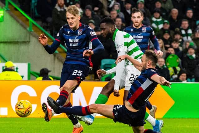 Odsonne Edouard scores his second for Celtic.
