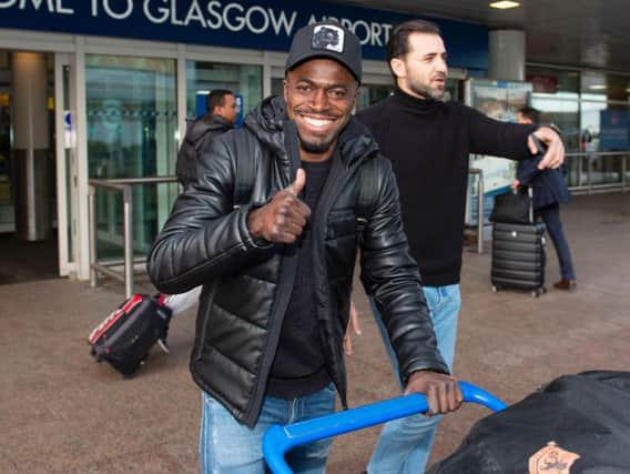 Ismaila Soro arrives at Glasgow Airport as he completes his move to Celtic