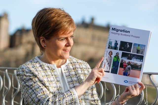 Nicola Sturgeon 
launches new proposals for immigration to Scotland
