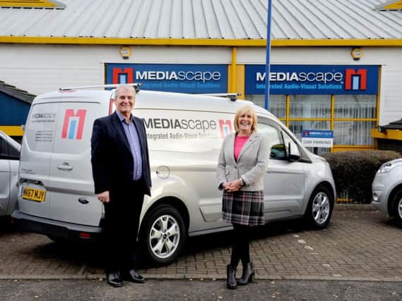 Shona and Angus Knight, the owners of Mediascape, decided to sell their shares to an employee ownership trust. Picture: Colin Hattersley