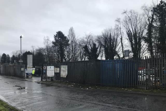 Dalmoak Recycling Centre in Renton where the Bisto tins were found   picture: PA Scotland