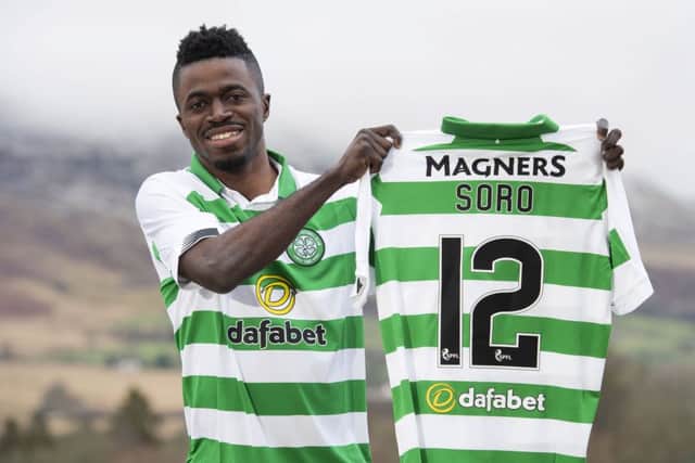 New Celtic signing Ismaila Soro, who previously played in Moldova, Belarus and Israel, is targeting the league title with his new club. Picture: Craig Foy/SNS