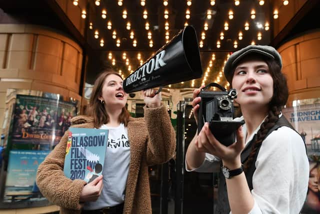 Arina Gabysheva and Kelsey Haddorff at the launch of the festival at the Glasgow Film Theatre. Picture: John Devlin.