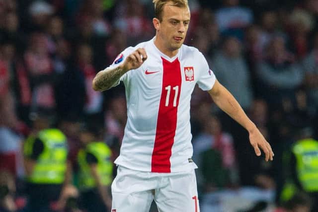 Kamil Grosicki playing against Scotland at Hampden in 2015. Picture: SNS