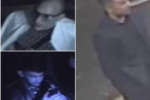 Officers are looking to speak with these men. Picture: Police Scotland