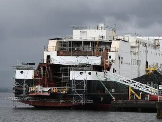The Glen Sannox ferry being built at Ferguson Marine Port Glasgow. Picture: John Devlin