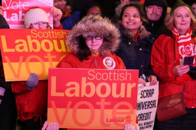 Scottish Labour supporters wait for Jeremy Corbyn to address a pre-election rally in Govan. The party lost all but one of its MPs in Scotland. Picture: PA