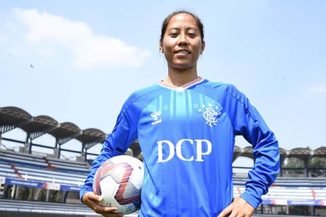 Bala Devi has made history by joining Rangers Women and becoming India's first ever female professional footballer