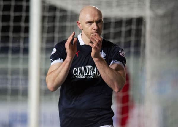 Conor Sammon scored only once during his spell at Hearts. Picture: SNS