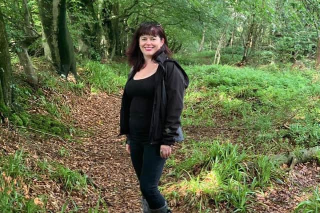 Louise Witter, owner of The Encampment hutting community which is being built in woodland near Lanark. PIC: Contributed.