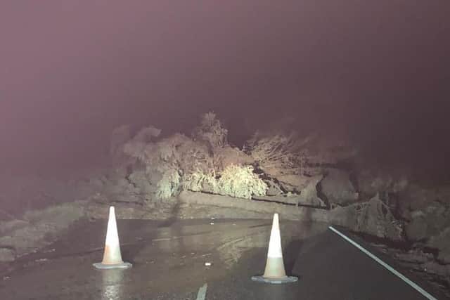 The road is not passable. Picture: BEAR NW Trunk Roads