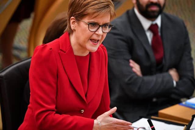 Nicola Sturgeon says the UK Government's refusal to allow a second independence referendum is a sign of weakness  (Picture: Jeff J Mitchell/Getty Images)