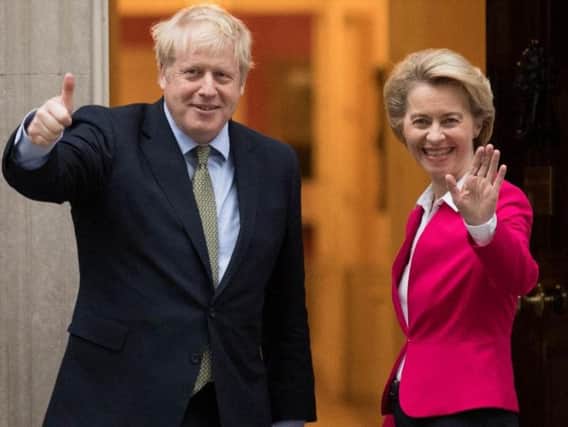 EU Commission President Ursula von der Leyen visiting Downing Street earlier this month