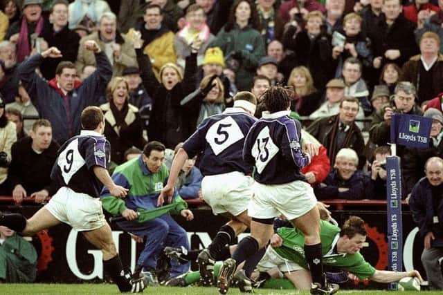 Brian O'Drscoll's breakout 2000 supershow was the catalyst for a power shift between the two nations. Picture: Getty Images