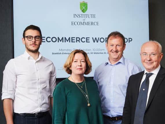 From left: Institute of Ecommerce co-founders Emil Stickland, Gillian Crawford, Graeme Harrowell and Peter Mowforth. Picture: contributed.