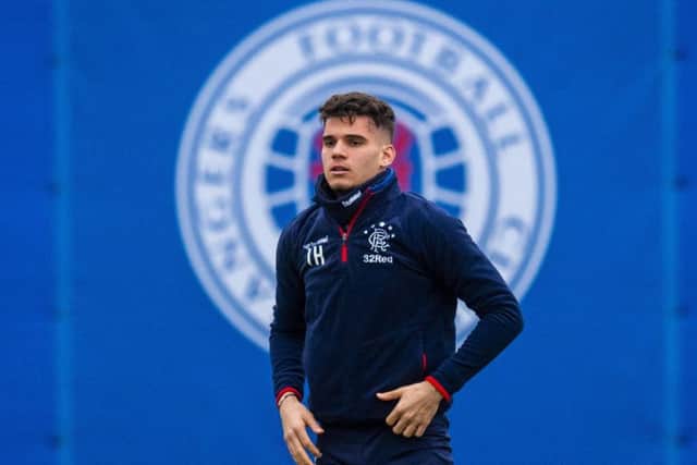 Ianis Hagi is following in big footsteps after the iconic career his father Gheorghi enjoyed, but he is happy to be at Rangers. Picture: SNS.