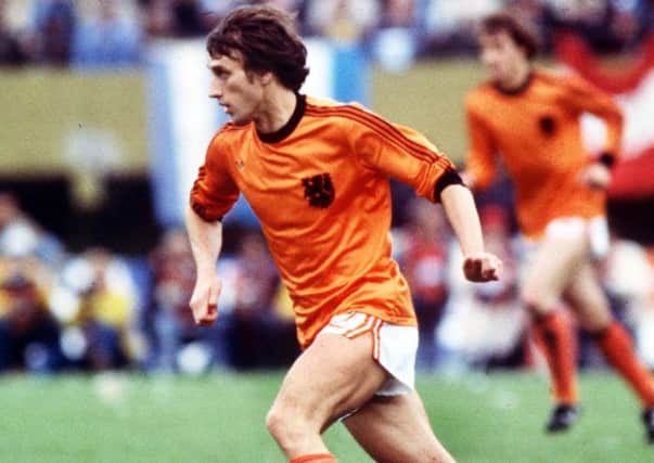 Rob Rensenbrink in full flow for Netherlands against Argentina in the 1978 World Cup final. Picture: Colorsport/Shutterstock