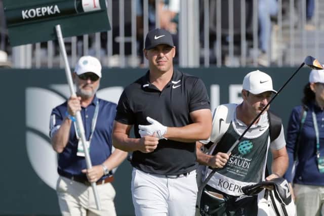 Brooks Koepka shot a a five-under-par 65 in the third round in Saudi Arabia. Picture: Amr Nabil/AP