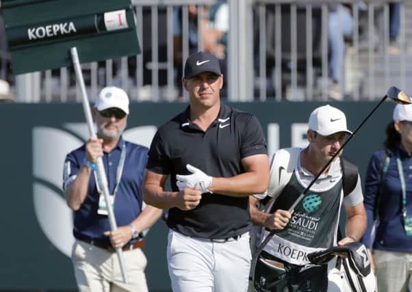 Brooks Koepka shot a a five-under-par 65 in the third round in Saudi Arabia. Picture: Amr Nabil/AP