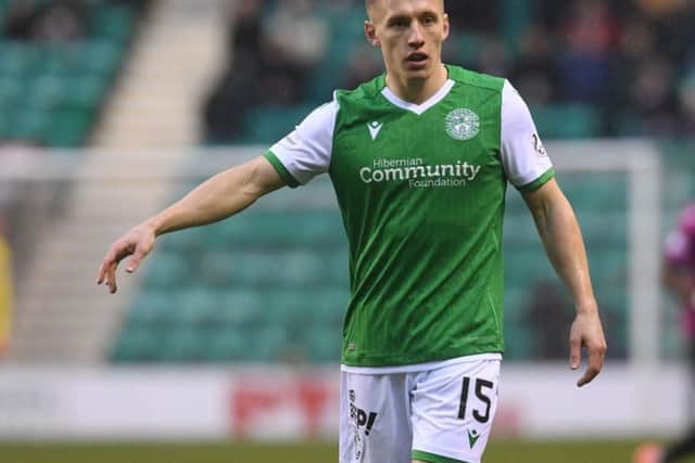 Greg Docherty made his Hibs debut in the draw with St Mirren. Picture: SNS