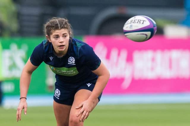 Centre Lisa Thomson scored the first of Scotland's two tries at Donnybrook. Picture: Ross Parker/SNS/SRU