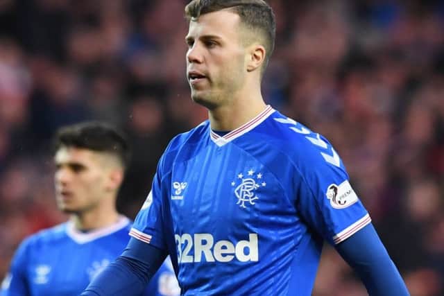 Florian Kamberi made his Rangers debut against Aberdeen. Picture: Craig Williamson/SNS