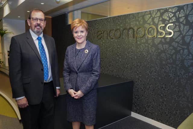 Encompass co-founder and CEO Wayne Johnson with the First Minister. Picture: Scottish Enterprise