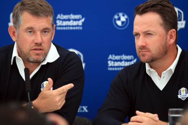 Vice-captains in 2018, Lee Westwood, left, and Graeme McDowell could be Ryder Cup players again this year. Picture: PA