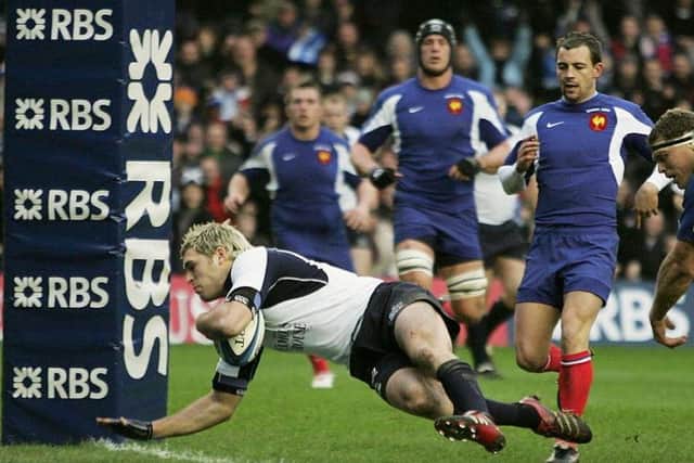 Sean Lamont ran in two tries against France in 2006, handing victory to Frank Hadden during the coach's first Six Nations game (Getty Images)