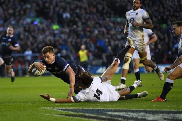 Huw Jones inspired Scotland to victory over England in 2018 (Getty Images)