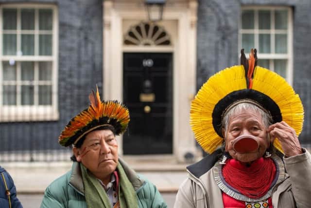The leaders are calling on Boris Johnson to condemn the actions of Brazil's president Jair Bolsonaro, which they view as a failure to protect indigenous tribes   picture: PA