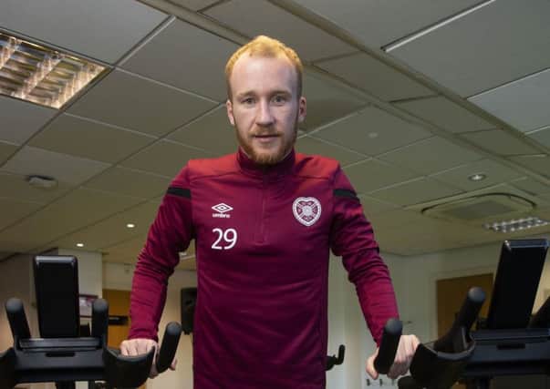 Striker Liam Boyce will bid to score for the third game running when Hearts face Kilmarnock. Picture: SNS.