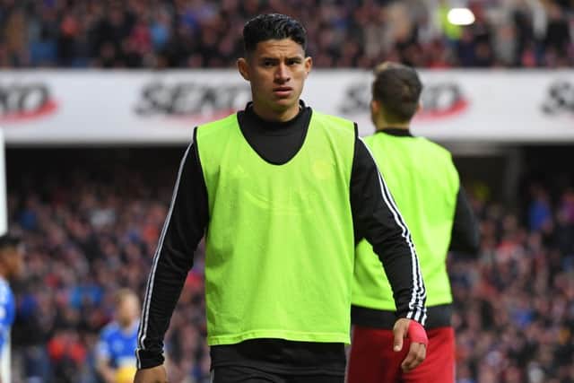 After sitting on the bench at Ibrox on Saturday, Ronald Hernandez hopes to make his Aberdeen debut against St Johnstone tonight. Picture: SNS.