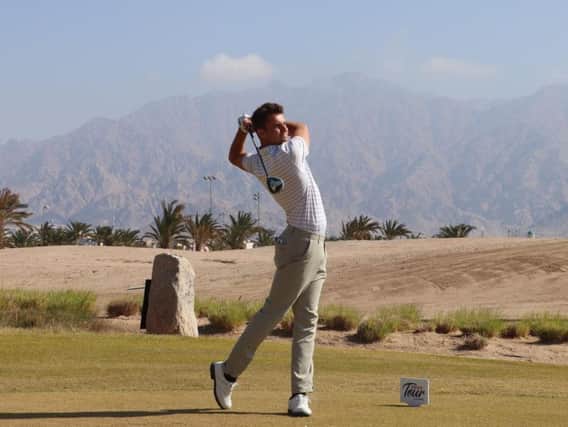 Ryan Lumsden shot a seven-under-par 65 - the best round of the tournament - at Ayla Golf Club in Jordan