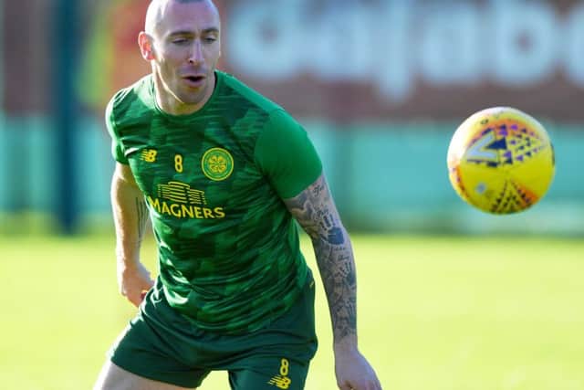 Celtic's Scott Brown during a training session at Lennoxtown. Picture: Alan Harvey / SNS