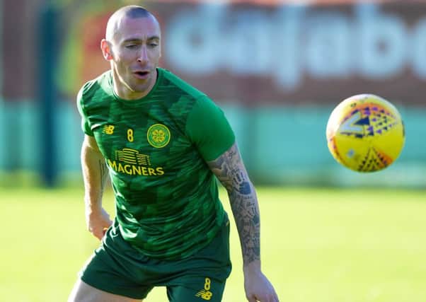 Celtic's Scott Brown during a training session at Lennoxtown. Picture: Alan Harvey / SNS