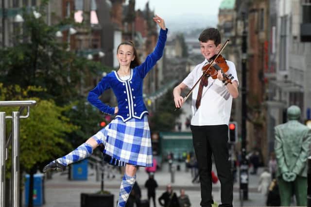 Pupils from the Glasgow Gaelic School gear up for the Royal National Mod. Picture: Paul Chappells