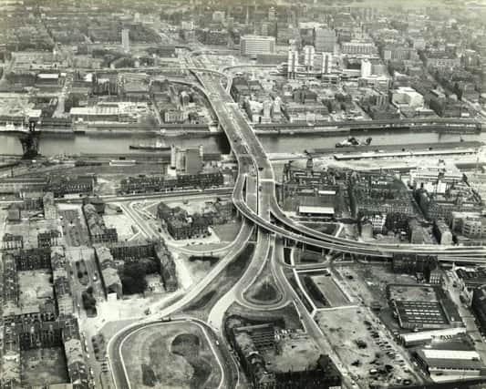 The M8 Kingston Bridge a month before its opening in June 1970. Picture: Glasgow Motorway Archive
