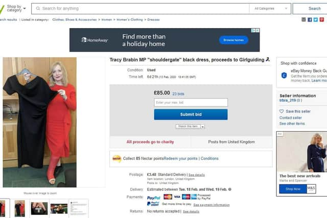 Tracy Brabin MP is now auctioning the dress on Ebay. Picture: PA Wire