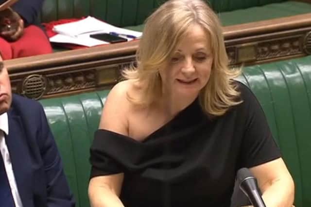 Tracy Brabin raising a point of order in the House of Commons on Monday. Picture: PA Wire
