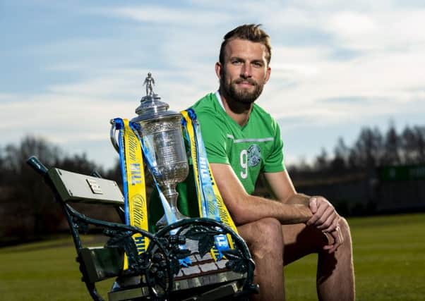Christian Doidge says that moving to Hibs from Forest Green has given him a much better chance of playing international football. SNS.