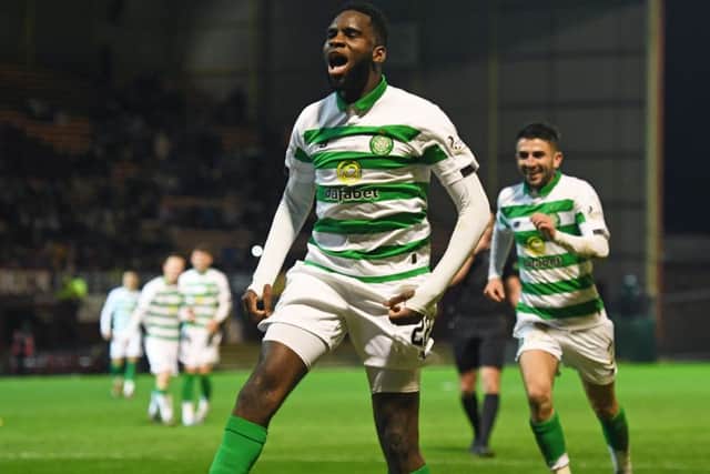 Celtic striker Odsonne Edouard celebrates after scoring his second goal of the night in the midweek win over Motherwell. Picture: Craig Foy/SNS