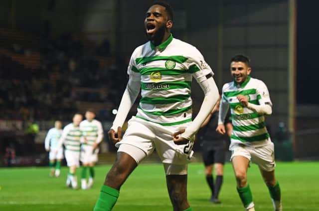 Celtic striker Odsonne Edouard celebrates after scoring his second goal of the night in the midweek win over Motherwell. Picture: Craig Foy/SNS