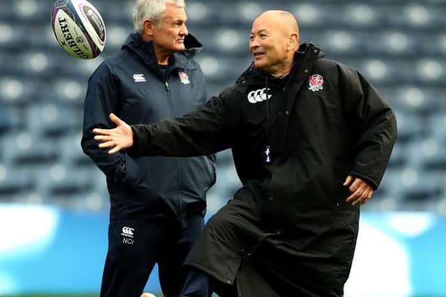 Neil Craig, left, with England head coach Eddie Jones. Picture: Getty Images